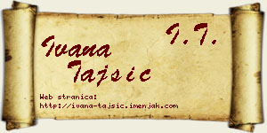 Ivana Tajsić vizit kartica